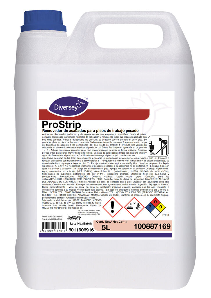 PROSTRIP 4x5L - Removedor de selladores y acabados para pisos de trabajo pesado